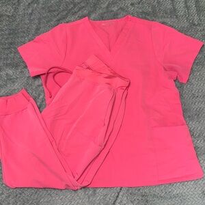 Mandalas Light Pink Women's Scrub Set